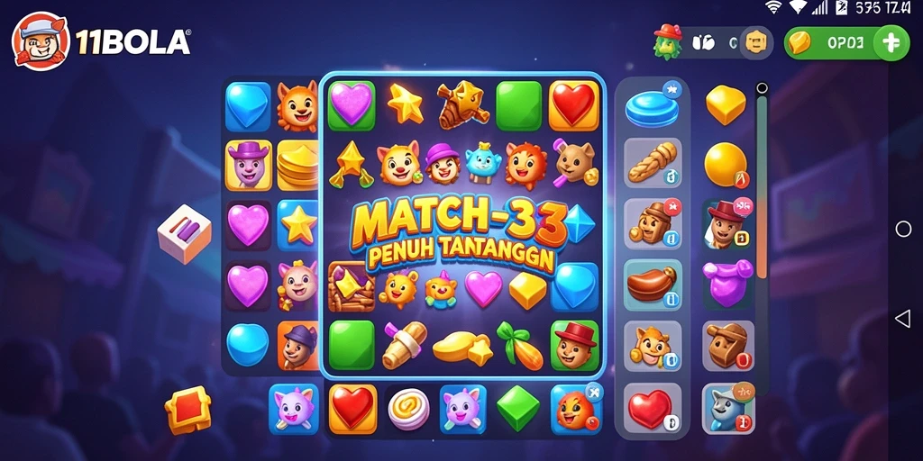 Gameplay seru 11BOLA yang menantang di setiap level.