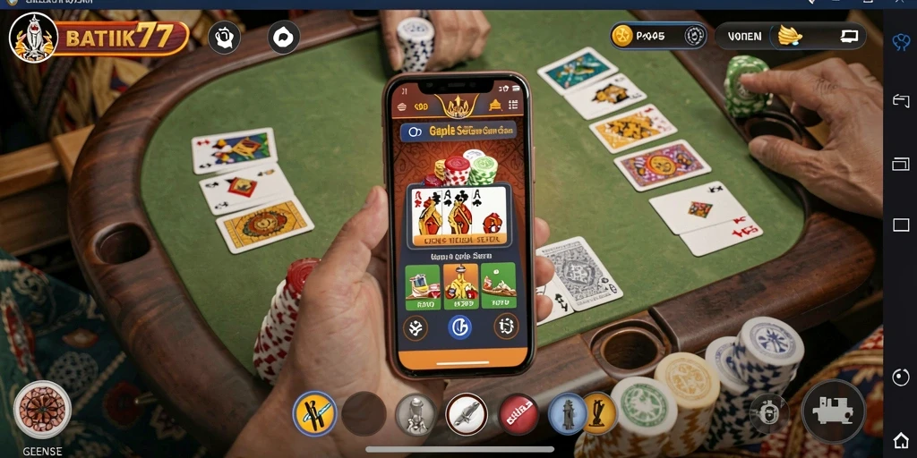 Tampilan gameplay seru di BATIK77 dengan pemain yang terlibat.