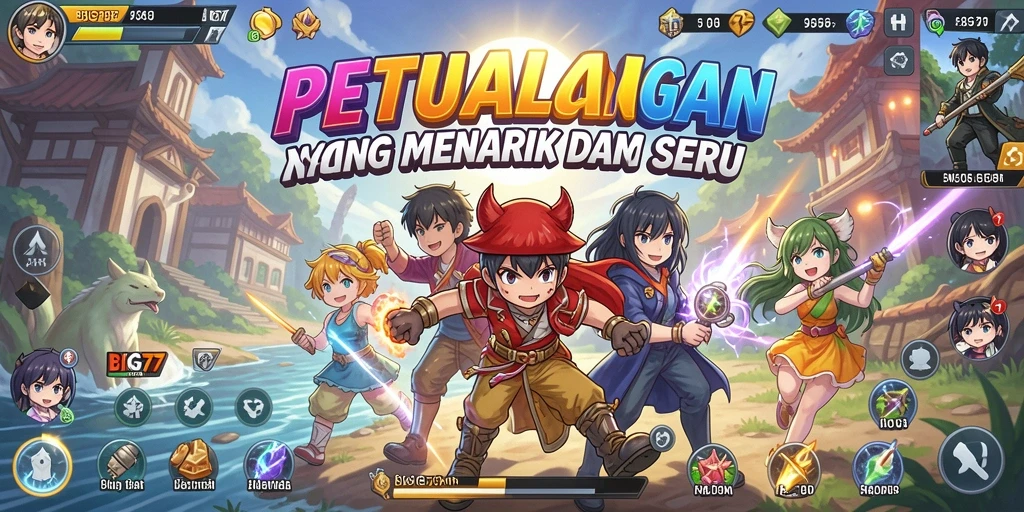 Tampilan gameplay seru dengan karakter Anime yang memukau.