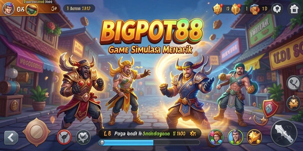Screenshot utama BIGPOT88 menunjukkan gameplay yang seru dan interaktif.