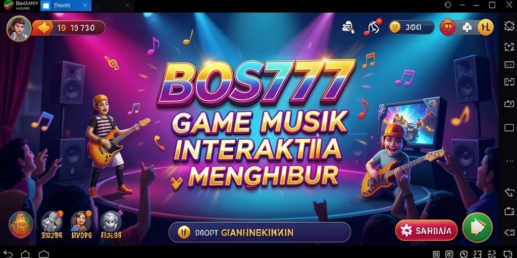 Tampilan gameplay BOS777 saat memainkan lagu-lagu favorit.