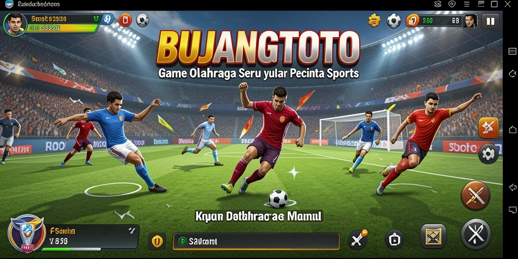 Tampilan aksi seru dalam game olahraga BUJANGTOTO di layar ponsel.