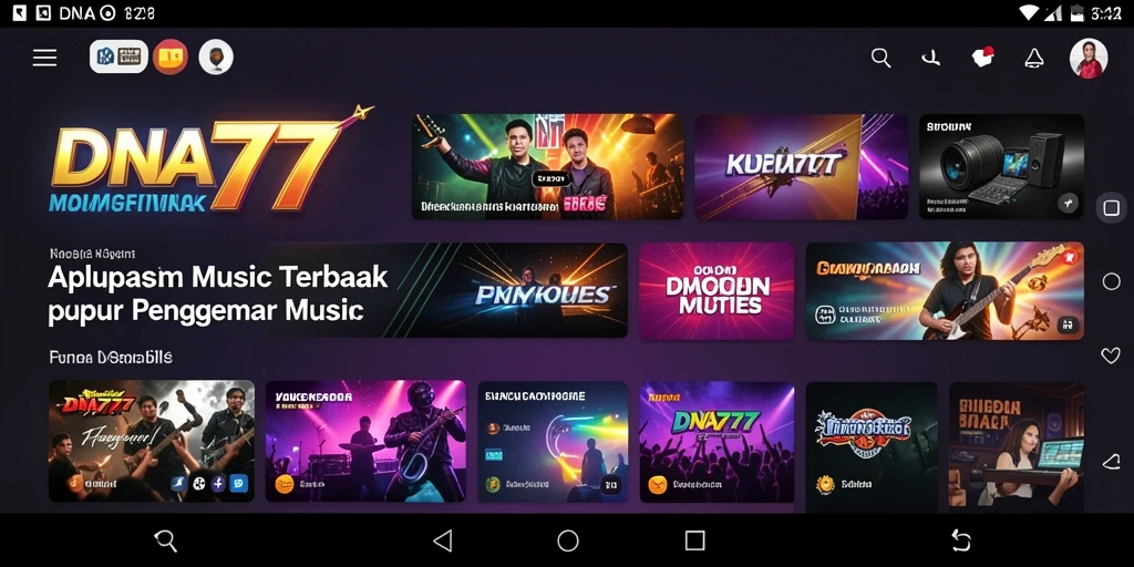 Screenshot gameplay dari DNA777 menampilkan interaksi musik yang seru.