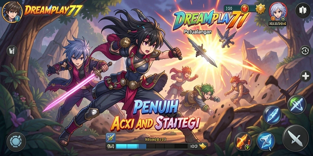 Tampilan gameplay menarik dan karakter Anime yang menawan.