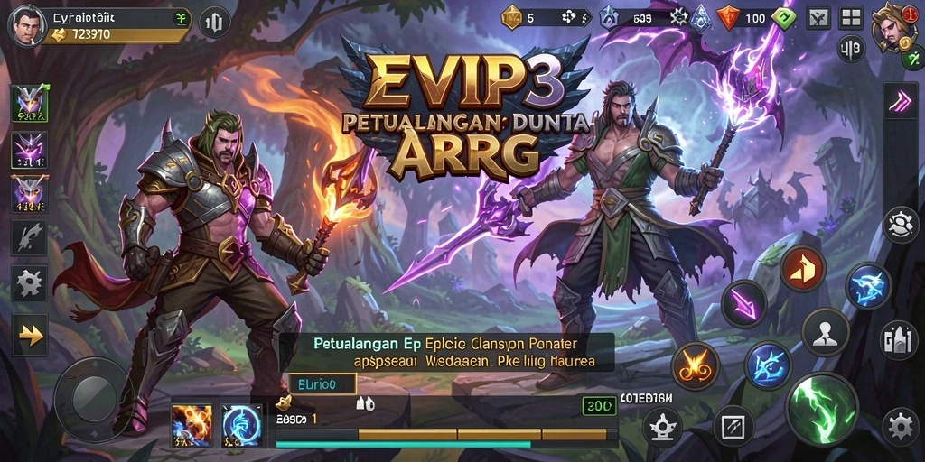 Gambaran aksi menarik dalam gameplay ARPG EVIP3.