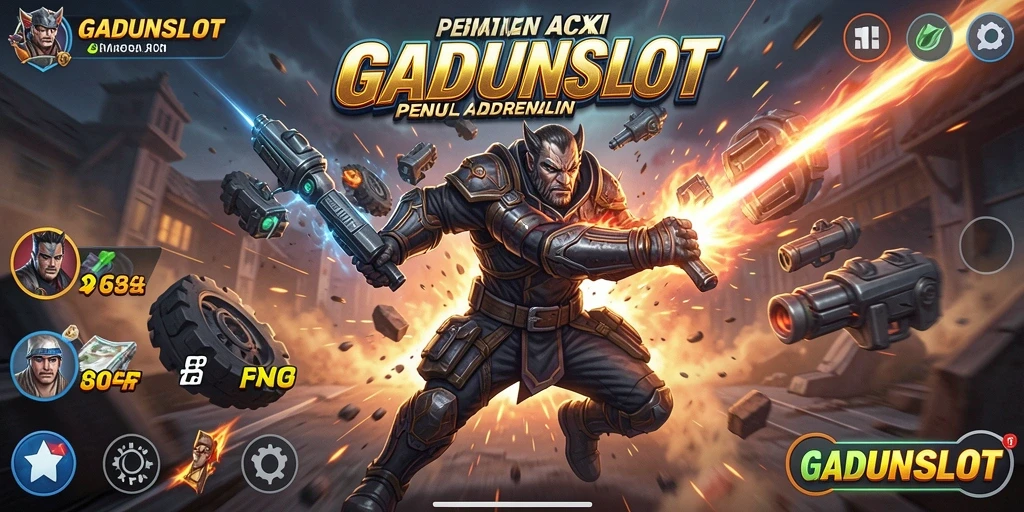 Screenshot gameplay GADUNSLOT dengan aksi mendebarkan.