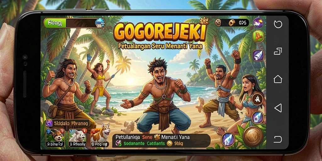 Gameplay GOGOREJEKI yang mendebarkan di dunia petualangan.