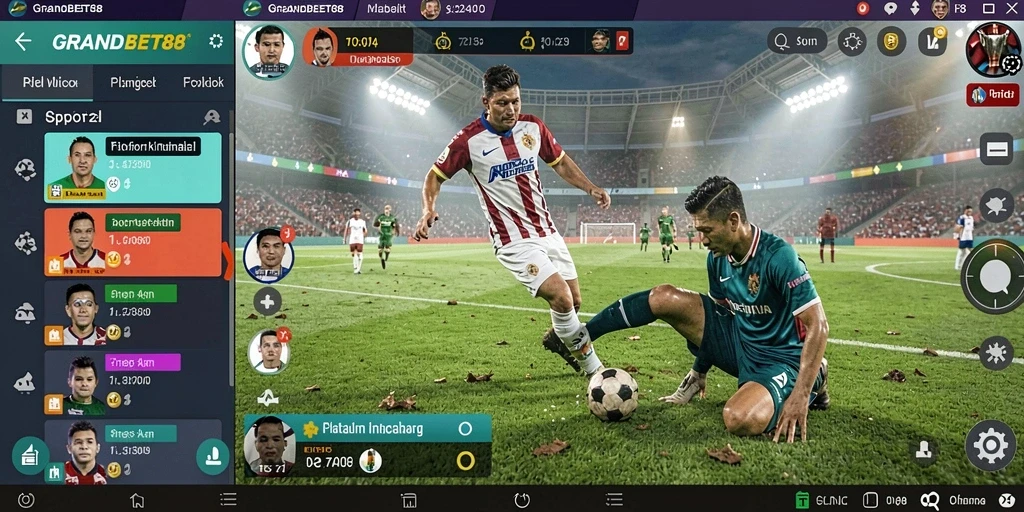 Tampilan gameplay seru di GRANDBET88 saat bertaruh pada pertandingan olahraga.
