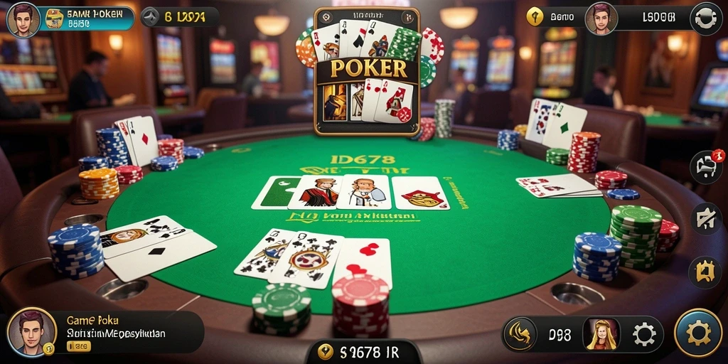 Tampilan gameplay seru dari ID678 dengan aksi Poker yang mendebarkan.