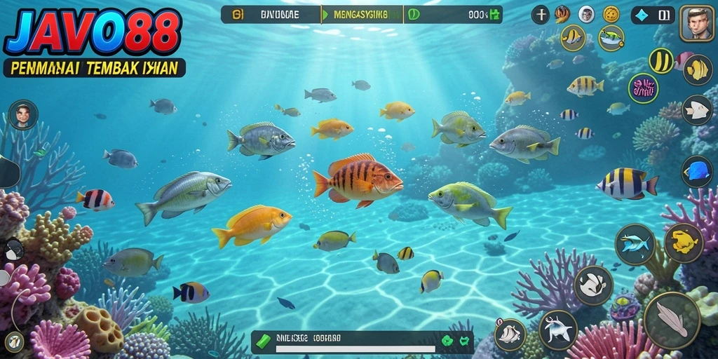 Tampilan gameplay Tembak Ikan di JAVO88 yang seru.
