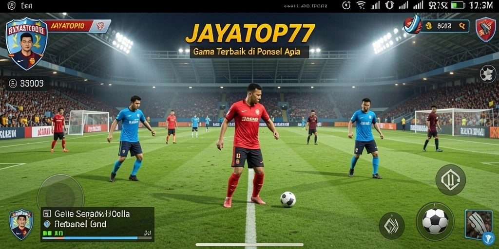 Tangkapan layar utama menampilkan gameplay sepak bola yang mendebarkan di JAYATOP77.