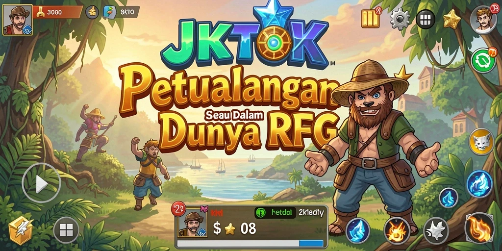 Screenshot utama JKTOK menampilkan aksi seru dalam gameplay RPG.