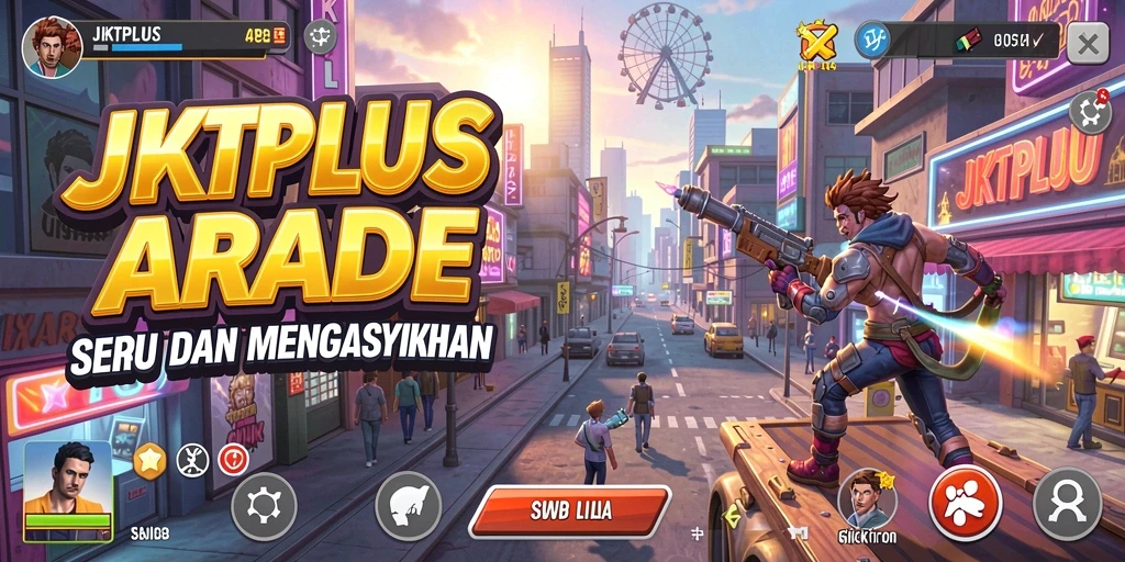 Screenshot JKTPLUS menunjukkan gameplay arcade yang mendebarkan.