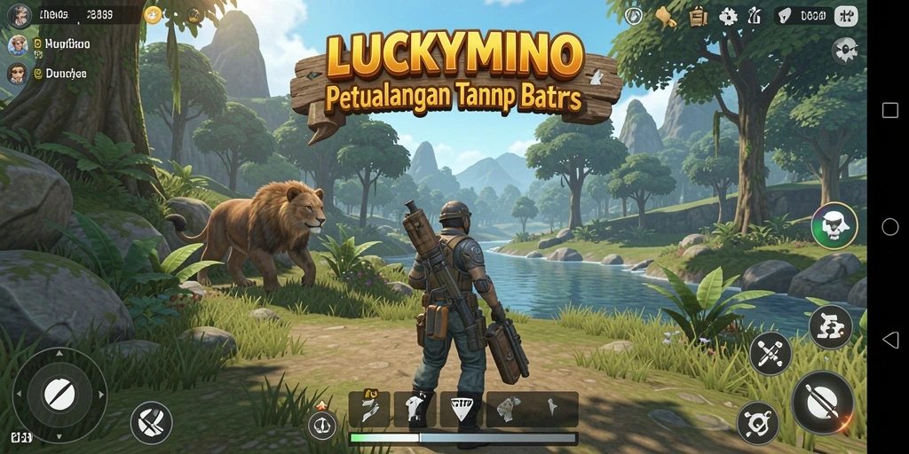 Tangkapan layar menampilkan momen epik dalam gameplay LUCKYMINO.