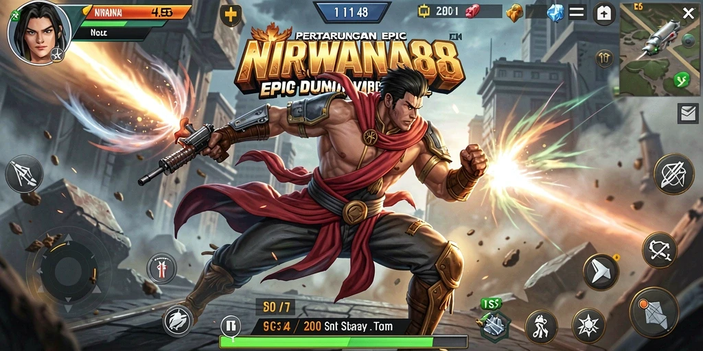 Gameplay menarik NIRWANA88 dengan pertarungan intens dan karakter unik.