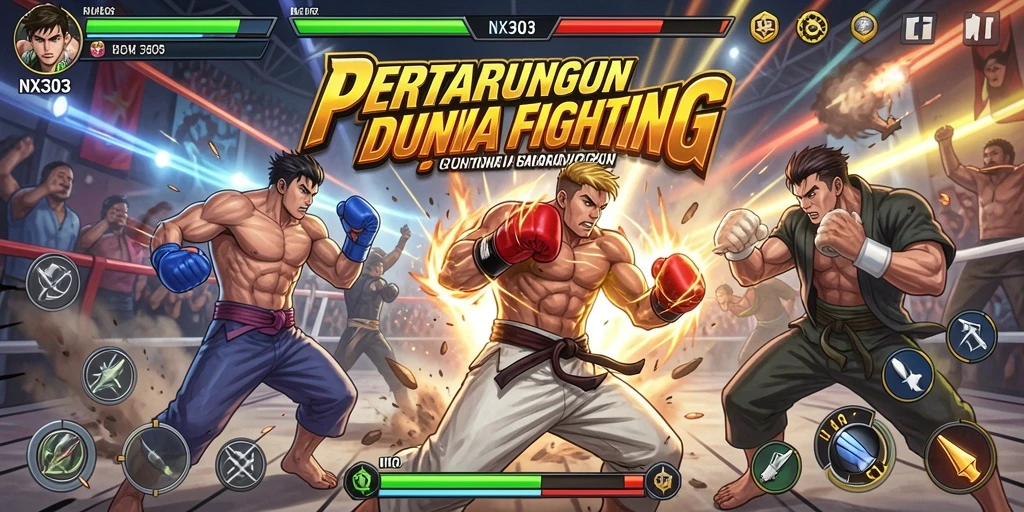 Tampilan seru dari gameplay pertarungan di NX303.