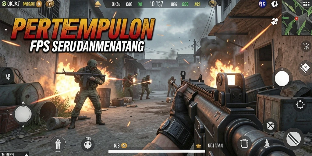 Screenshot OKJKT menampilkan aksi tembak-menembak yang mendebarkan.