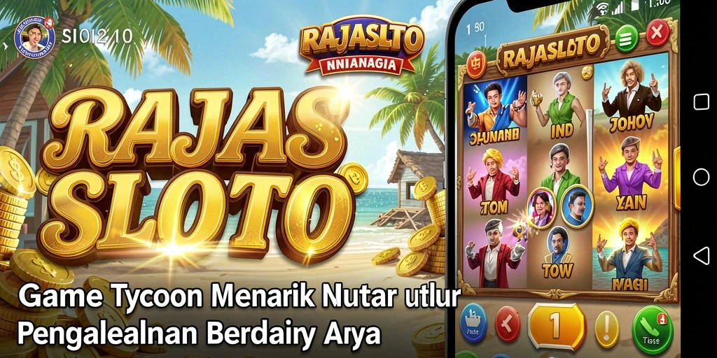 Tampilan gameplay seru dari RAJASLOTO dengan elemen Tycoon yang mendebarkan.