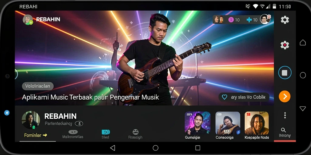 Tampilan menarik dari gameplay interaktif REBAHIN.