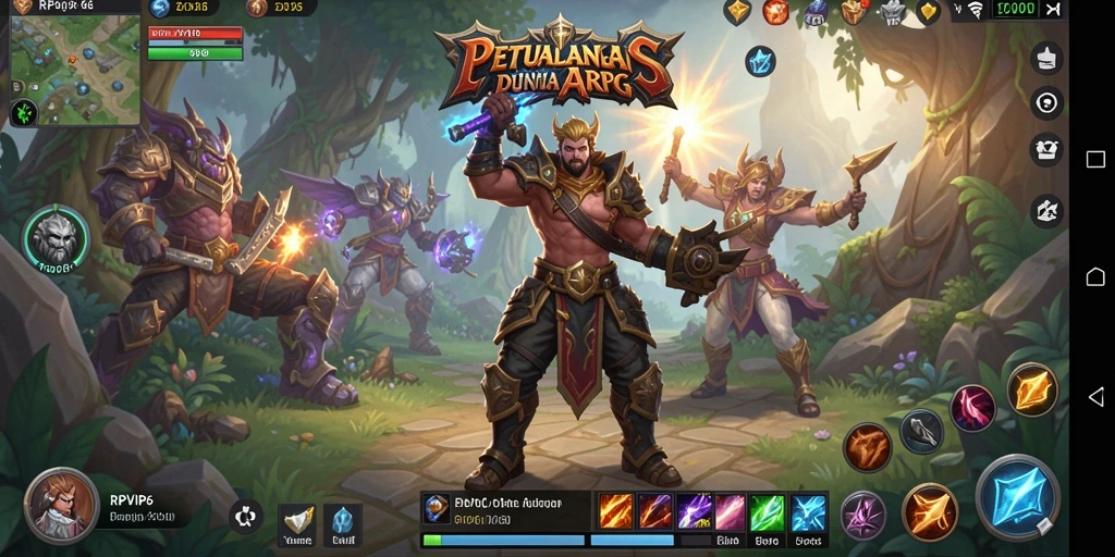 Screenshot RPVIP6 menampilkan aksi pertempuran seru dalam game ARPG.