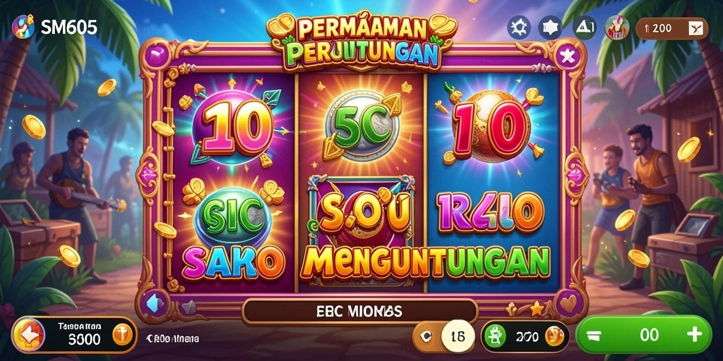 Screenshot gameplay SM605 menampilkan keseruan slot yang menggiurkan.